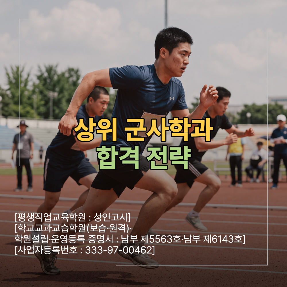 상위 군사학과 합격 전략 고려대 아주대 세종대 서경대 지원 준비
